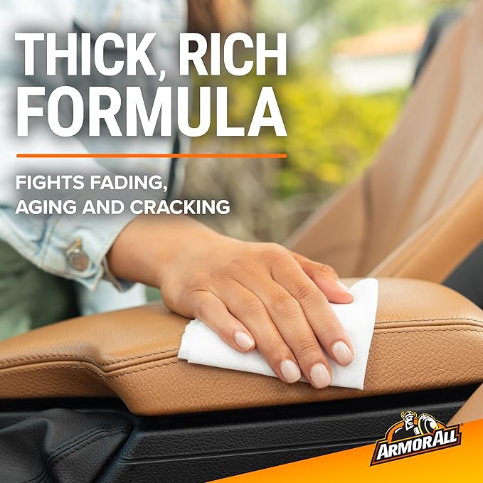 Leather Car Cleaner Wipes,Canister,Leather Treatment and Car Care,20 Count (Pack of 6)