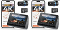 4K Dash Cam Front and Rear, Built in Wi-Fi 6 & GPS Car Camera, Super Night Vision, ADAS, 3'' IPS Screen, 24H Parking Mode, Time-Lapse, Loop Recording, with 128GB Card (A800SE) (Pack of 2)
