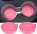 Car Cup Coaster Universal Non-Slip Cup Holders Bling Crystal Rhinestone Car Interior Accessories 2 Pack Peach Pink