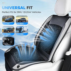 Coverado Cooling Car Seat Cover, 12V-24V Ventilated Front Seat Cushion for Car, 3-Speed Adjustable Seat Cover for Summer Driving Seat, Universal Fit for Car SUV Truck Van