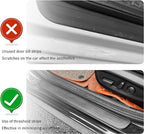 4PCS Car Door Sill Protector,Anti-Scratch & Waterproof Car Door Sills Scratch Protection,Universal Car Exterior Accessories Automotive Door Entry Guard for Car,Truck,SUV (Black, Width 2.36")