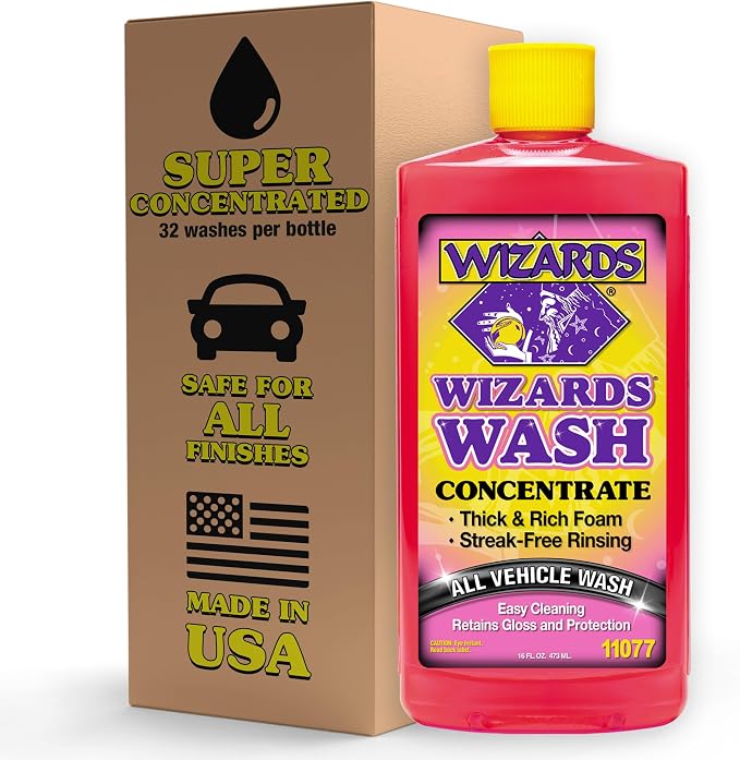 Car Wash - Super Concentrated Car Wash Soap - No Salt Biodegradable Car Wash Soap With Thick Foam - Exterior Care Products For Marine Use - Foam Cannon Soap For Car Washing Supplies - 16 oz