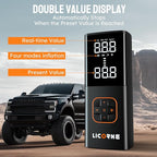 Tire Inflator Portable Air Compressor, 5X Faster Portable Air Pump for Car Tires with Powerful Battery, 180PSI Cordless Air Pump with Digital Pressure Gauge for Cars, Bike & Motorcycle Tires, Ball