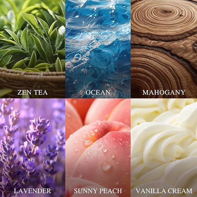 Car Air Freshener, 18 Pack Long Lasting Hanging Car Air Freshener Diffuser Set for Women & Men, 6 Scents Essential Oil Vehicle Aroma Fragrance Mothers Day Gift (8ml Each)