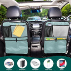 Teal Car Seat Organizer for Kids Backseat Kick Mat with Adjustable Strap Backseat Protector for Vehicle Cars SUV 1 Pcs