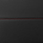 Leather Back Seat Cover,Piping Waterproof Bench Seat Cover, Rear Seat Cover Universal Fit for Cars Sedans SUVs Truck 95% Automotive Interior Backseat Car Covers (Rear,Black and Red)