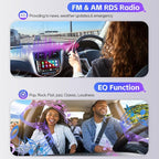 Single Din Radio Car Stereo with Wireless Apple Carplay & Android Auto, 6.9" UHD Touchscreen Car Stereo with Bluetooth, 1080P Backup Camera Mirror Link Navigation USB Type-C Fast Charging FM/AM EQ SWC