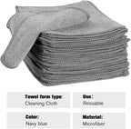 Cleaning Cloth Dry Erase Cloth Cleaning Rags Reasonable Kitchen Towels Microfiber Towels Cars Wash(6 x 6 Inch,Gray,50 Pcs)
