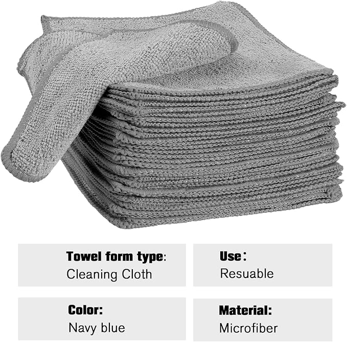 Cleaning Cloth Dry Erase Cloth Cleaning Rags Reasonable Kitchen Towels Microfiber Towels Cars Wash(6 x 6 Inch,Gray,50 Pcs)