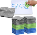 Cleaning Cloth Dry Erase Cloth Cleaning Rags Reasonable Kitchen Towels Microfiber Towels Cars Wash(6 x 6 Inch,Gray/Green/Blue,30 Pcs)