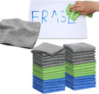 Cleaning Cloth Dry Erase Cloth Cleaning Rags Reasonable Kitchen Towels Microfiber Towels Cars Wash(6 x 6 Inch,Gray/Green/Blue,30 Pcs)