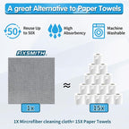 Shop Towels, Pack of 150, Grey Microfiber Cleaning Cloth Bulk, Microfiber Towels for Cars, All-Purpose Absorbent Cleaning Rags, Dust Cloth for Automotive, Mechanic, Garage, 11.5 x 11.5 inch