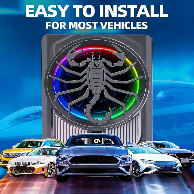 Upgrade1600W Under Seat Subwoofer | 10" Slim Car Sub with Built-in Amp, RGB LED Lights, APP Control | Independent Bass Knob, LPF, Gain, Bass Boost | High Output Deep Bass Distortion-Free Audio