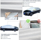 Hrozny Car Snow Cover, Half Car Cover Sedan Waterproof All Weather, Winter Car Windshield Cover for Ice and Snow, Frost Guard Windshield Cover Universal Fit for Most Cars (Sedan)