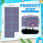 Car Seat Towel Covers with Storage Bag, 63 x 32 Inch Universal Non Slip Waterproof Sweat Protector for Car Truck, Gym Swimming Running, Machine Washable(2 Pack,Retro Kaleidoscope)