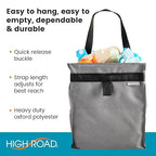 TrashStash Hanging Car Garbage Bag with Push-Close Lid and Waterproof Bin for Cars, SUVs and Trucks - Holds 3 Gallons of Car Trash