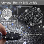 4pcs Bling Car Cup Holder Coaster, 2.75 inch Anti-Slip Shockproof Universal Fashion Car Coasters Insert Bling Crystal Rhinestone Automotive Interior Accessories for Women (4 pcs, Black)