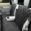 Dog Seat Cover for Back Seat, Heavy Duty Waterproof Rear Seat Protector for Large Trucks, SUVs, Cars -Fits 60/40 Split Bench with Middle Seat Belt, Non-Slip Backseat Cover (Extra Large, Black)