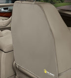 Luxury Clean-Edge Kick Mat - Tapered Design Seat Back Protector and Seat Cover with Invisible Strap and Stiff Edging (1 Mat)