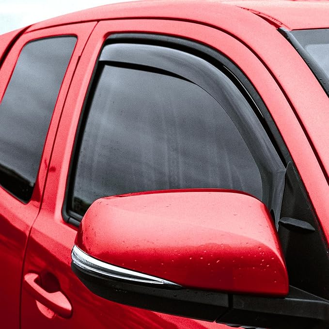 Voron Glass in-Channel Extra Durable Rain Guards for Toyota Tacoma 2016-2023 Access Cab, Window Deflectors, Vent Window Visors, 2 Pieces - 200838