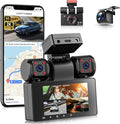 4 Channel 360° Dash Cam, 2K Front 1080P Rear Left Right, 3" IPS Screen, 5G WiFi APP Control, 8 IR Night Vision, G-Sensor, Loop Recording, 24/7 Parking Monitoring for Cars, Trucks, SUVs