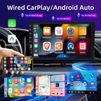9inch Single Din Touchscreen Car Stereo Compatible with Apple Carplay and Android Auto, Bluetooth Car Radio with Backup Camera