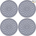 4 Pack Silicone Car Cup Holder Coaster – 2.75 Inch Non-Slip Drink Mat, Universal Fit for Most Vehicles – Cute & Functional Auto Accessories (Gray)