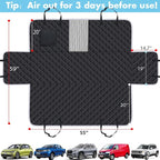 Dog Car Seat Cover for Back Seat, Non-Slip Backseat Cover for Dogs in Car, with Mesh Window Scratch Proof Waterproof Back Seat Protector for Trucks SUVs Most Cars (Black)