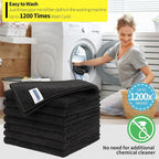 Microfiber Cleaning Cloth, Premium 8 Pack Cleaning Towels, Lint-Free & Streak-Free Ultra Absorbent, 300GSM Reusable Microfiber Towel for Cars Shop Garage Home and Kitchen, 12.6" x 12.6"