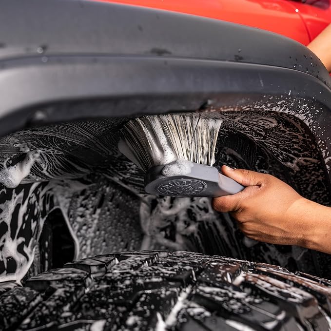 ACCG09 Wheel Works Medium Duty Wheel & Body Brush, (Safe for Cars, Trucks, SUVs, RVs, Motorcycles, & More) Gray
