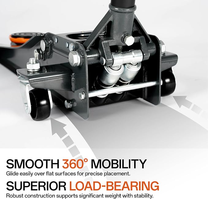 3-Ton (6600lbs) Low Profile Hydraulic Heavy-Duty Steel Floor Jack with Dual Pistons Quick Lift Pump, Home and Workshop Car Maintenance for Various Vehicles (Random Color, 3 Ton Low Profile)