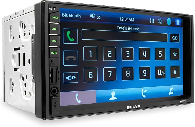 BMV712 7" Double DIN Touchscreen Mechless Car Stereo Receiver
