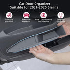 Car Door Organizer Tray for Sienna 2021 2022 2023 2024 2025 Front Door Side Storage Box Organizer Tray Pocket Armrest Container insert Interior Accessories for Sienna (2PCS)