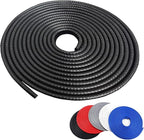 Car Door Edge Guards, 16Ft Rubber Seal Car Door Edge Trim, U Shape Door Edge Protector Guard, Aluminum Weather Proofing Automotive Door Edge Molding, Protection for Most Cars (Black)