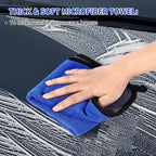 62'' Car Wash Brush Kit with Long Handle, Microfiber Car Wash Mop Mitt, Car Cleaning Detailing Kit, Exterior Interior Car Cleaning Supplies for Cars RV Truck Boat