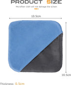 SCUARI Car Screen Cleaner,Touch Screen Cleaner for Car,Car Accessories Car Screen Wipes,Foldable Car Screen Cleaner Cloth,Square Microfiber Screen Cleaning Pad,Fits Car Dashboard LCD Display (Blue)