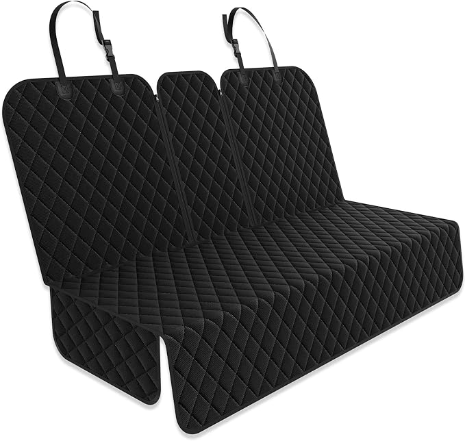 Dog Car Seat Cover for Back Seat, Car Seat Cover 60/40 Split Bench for Family Car, Compact SUV, MPV - Standard - 53" W