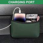 Universal Car Pocket Organizer - PU Leather Pouch for Seat, Door, Window, Console - Holder for Cards, Trash, Cell Phone, Sunglasses