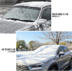 All-Season Car Front Windshield Cover Shade - 66.9"×17.7" Windshield Snow Cover, Snow & Leaf-Proof Windshield Protector, Universal Fit for Dust(Universal Car Leaf Protector)