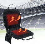 Portable Heated Seat Cushion (No Power Bank) - Premium Heated Camping Chair Pad, Foldable Heated Stadium Seat for Bleachers, USB Powered for Sports & Concerts - Grey