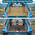 SUV Cargo Liner for Dogs with Side Flaps, Large (54" x 93") Water Resistant Trunk Cover, Non-Slip Pet Area Protector with Bumper Flap, Universal Fit for SUVs Sedans Vans, Khaki