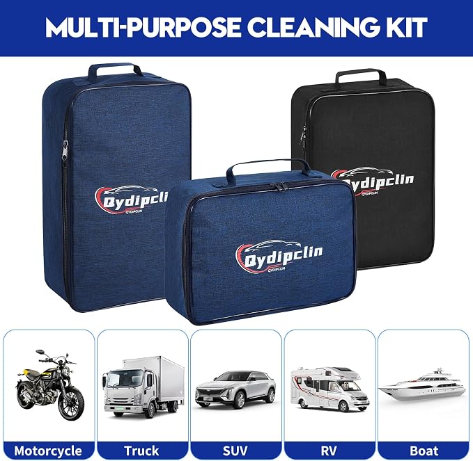 37Pcs Car Detailing Kit, Car Detailing Brush Set, Car Wash Cleaning Kit, Car Detailing Brushes, Professional Car Care Kit for Interior Exterior Wheels, Blue