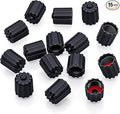 15PCS TPMS Tire Valve Stem Caps, Plastic Wheel Tire Valve Stem, with O-Ring Rubber Seal, Universal Tire Valve Stem Covers for Cars, SUV, Trucks, Bikes, Motorcycles, Bicycles(Black)