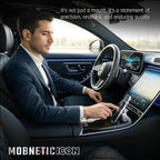 MobNetic Icon Car Phone Mount, Magnetic Phone Holder for Car w/ 90lb Pull Force, 90º Tilt & 360º Rotation, Aluminum Build, Compatibility for iPhone & Android (Alpine White)