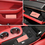Car Registration and Insurance Card Holder, Vehicle License Document Glove Box Compartment Organizer, Interior Car Accessories for Women Men (Pink)