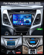 4G RAM+64G ROM Car Radio for Hyundai Elantra 2011-2013: Android 13 Head Unit Car Stereo Upgrade with Wireless Carplay Android Auto 9 inch 1280 * 800 Touchscreen GPS Bluetooth 5GWiFi Backup Camera