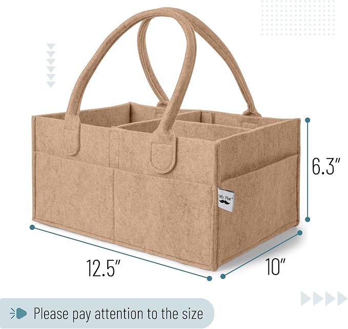 Mr. Pen- Baby Diaper Caddy Organizer, Earthy Clay | Nursery Storage Bin and Car Organizer for Diapers and Baby Wipes