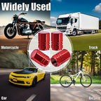 12PCS Tire Valve Stem Caps, with Rubber O-Ring, Corrosion Resistant Leak-Proof, Aluminum Alloy Universal Wheel Valve Covers for Cars, SUV, Trucks, Bikes, Motorcycles, Bicycles(Red)