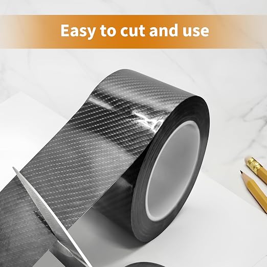Car Door Sill Protector Anti Scratch Carbon Fiber Tape, Waterproof Wear-Resistant Car Door Edge Guards with No Residue Adhesive, Easy to Install Universal Paint Protection Trim for Truck SUV