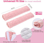 Soft Auto Seat Belt Cover Seatbelt Shoulder Pad Cushions 2 PCS for a More Comfortable Driving Universal Fit for All Cars and Backpack Dirty Pink